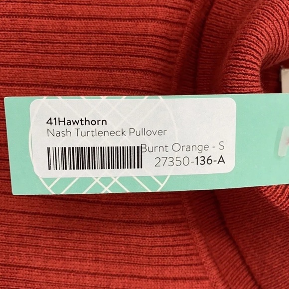 .41 Hawthorn Cotton Rayon Ribbed Knit Turtleneck Sweater- - Picture 7 of 9